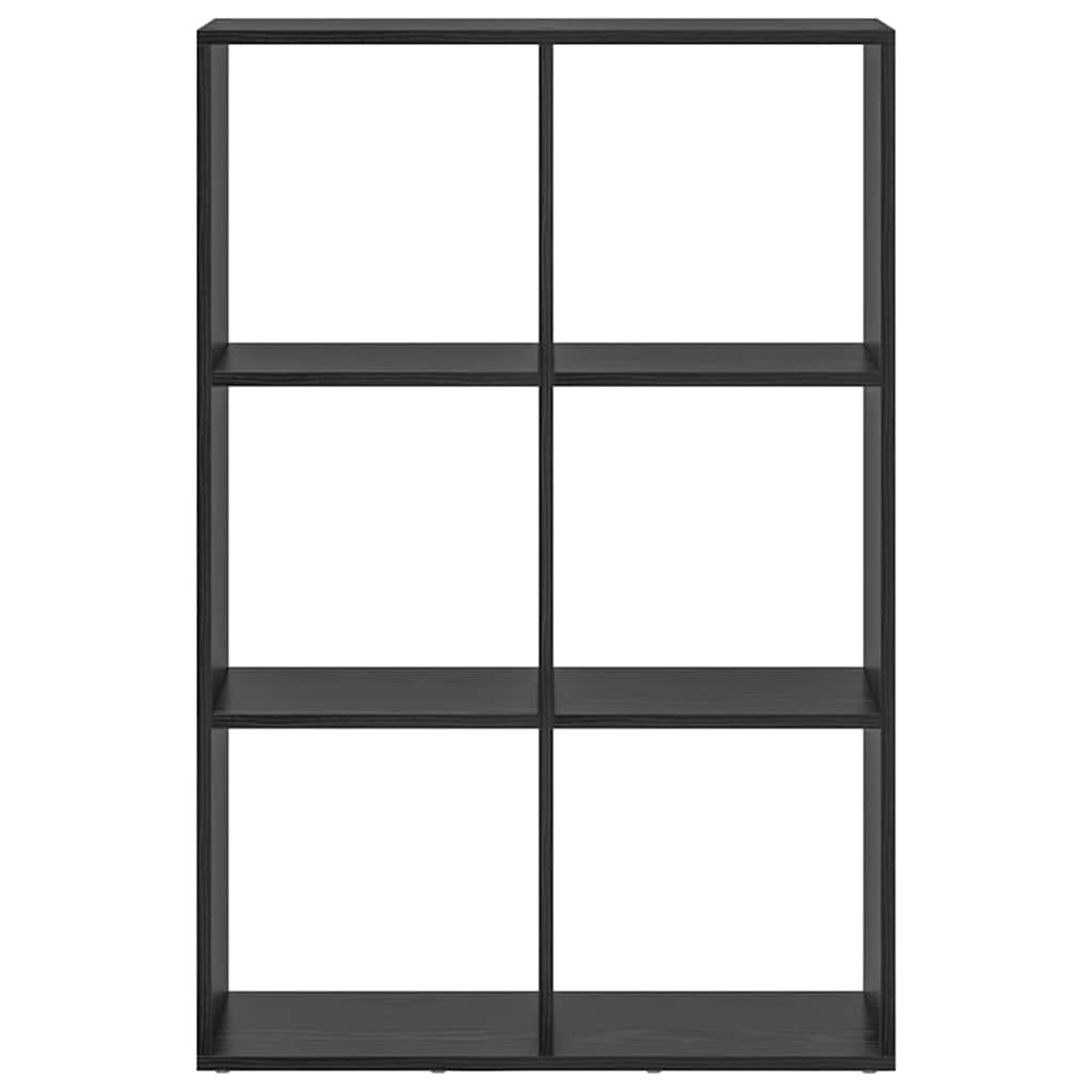 Armadio per Libri Rovere Nero 69,5 x 29 x 103,5 cm