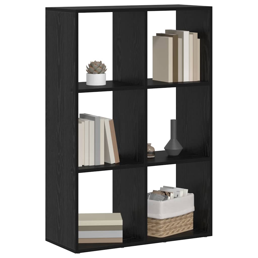 Armadio per Libri Rovere Nero 69,5 x 29 x 103,5 cm