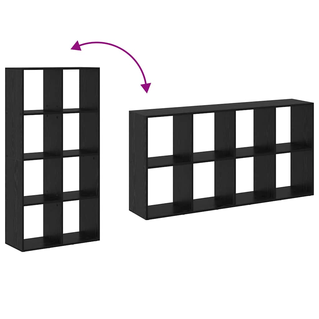 Armadio per Libri Rovere Nero 69,5 x 29 x 137,5 cm