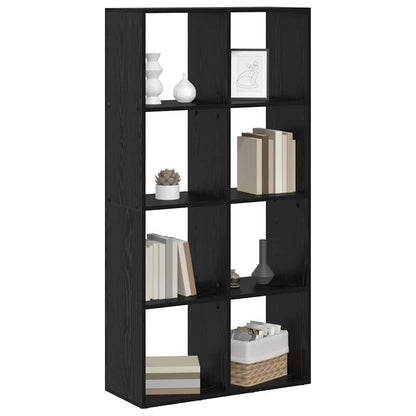 Armadio per Libri Rovere Nero 69,5 x 29 x 137,5 cm