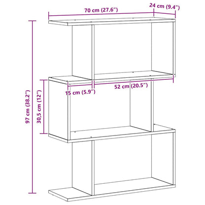 Armadio per Libri Rovere Nero 70 x 14 x 97 cm Legno multistrato