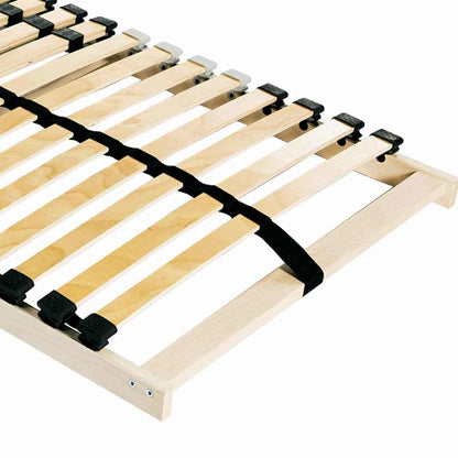 Base a doghe Marrone 100 x 190 cm Legno massello di faggio - homemem39