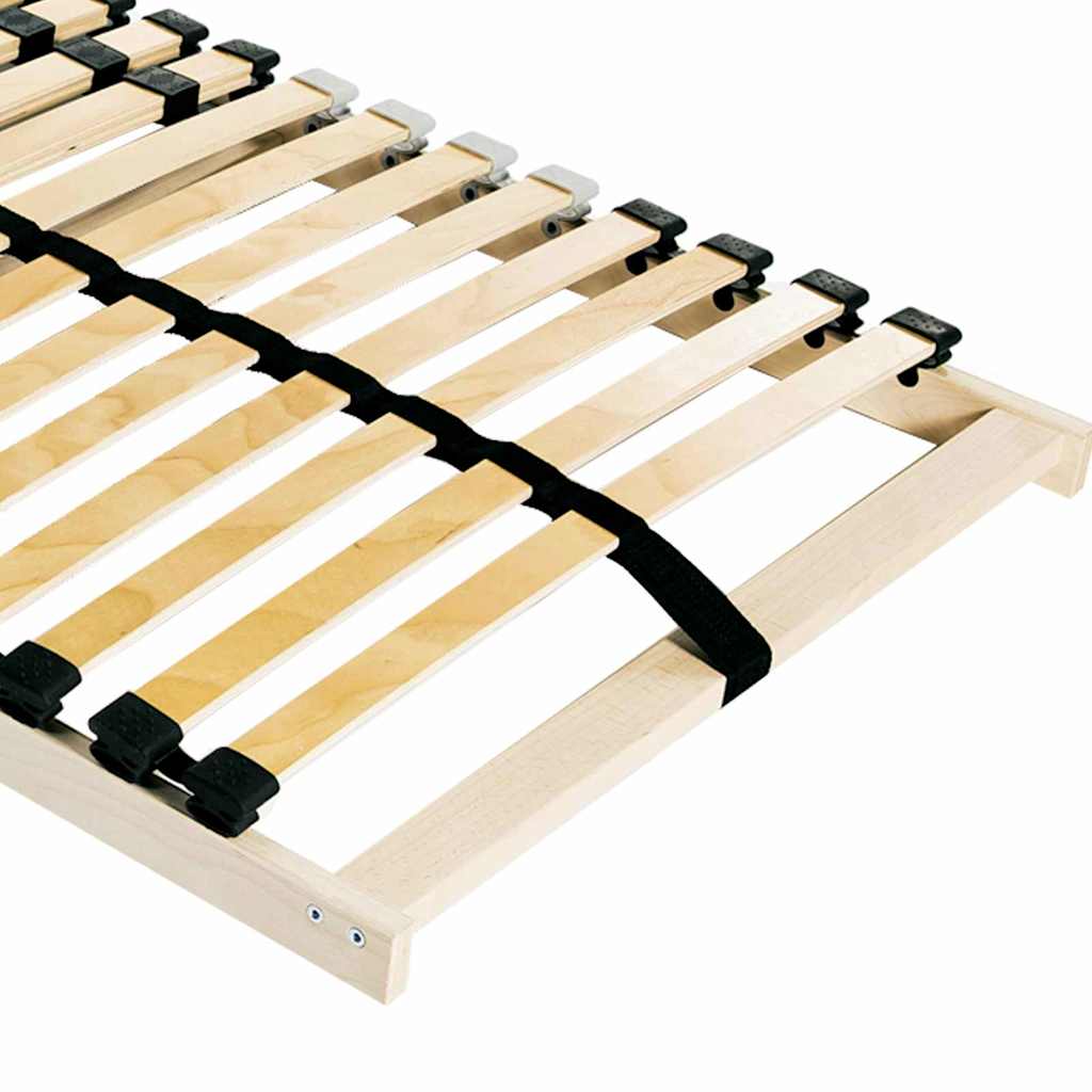 Base a doghe Marrone 140 x 190 cm Legno massello di faggio - homemem39