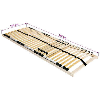 Base a doghe Marrone 140 x 190 cm Legno massello di faggio
