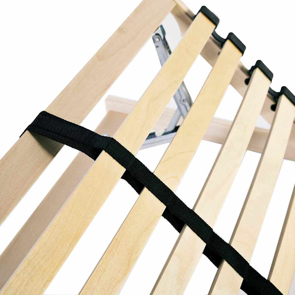 Base a doghe Marrone 70 x 190 cm Legno massello di faggio