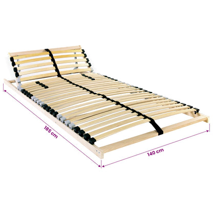 Base a doghe Marrone 140 x 190 cm Legno massello di faggio