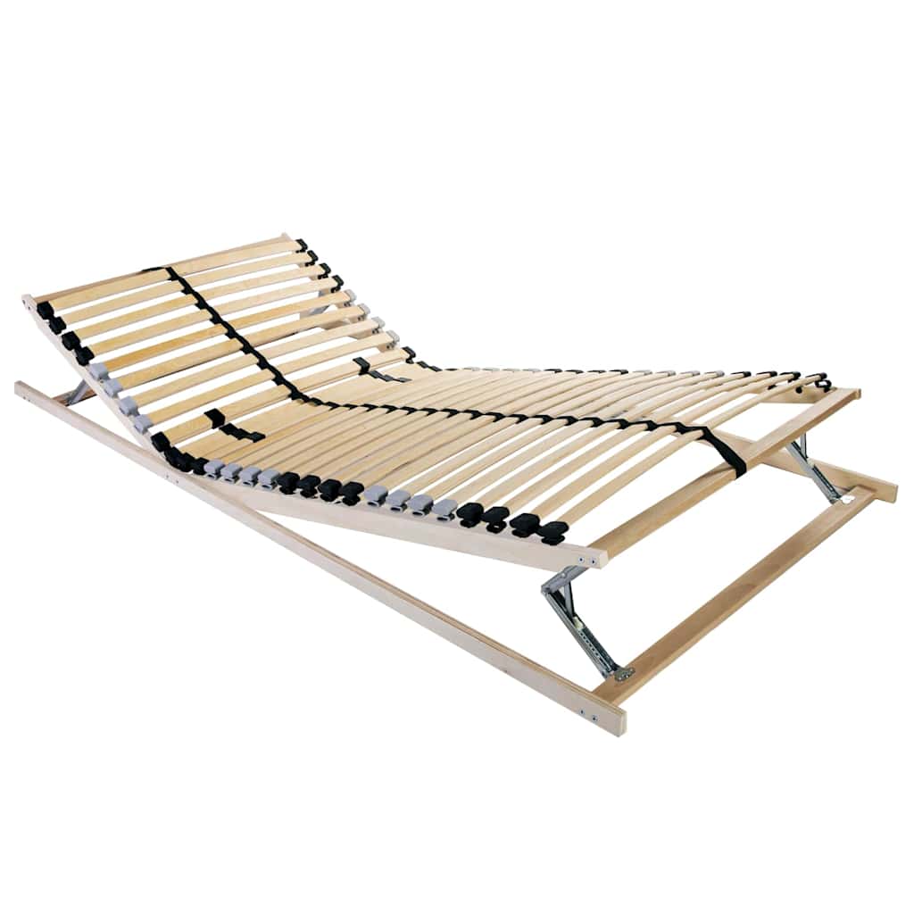 Base a doghe Marrone 70 x 190 cm Legno massello di faggio