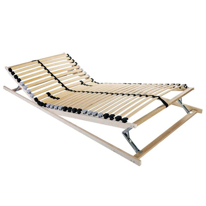 Base a doghe Marrone 120 x 190 cm Legno massello di faggio - homemem39