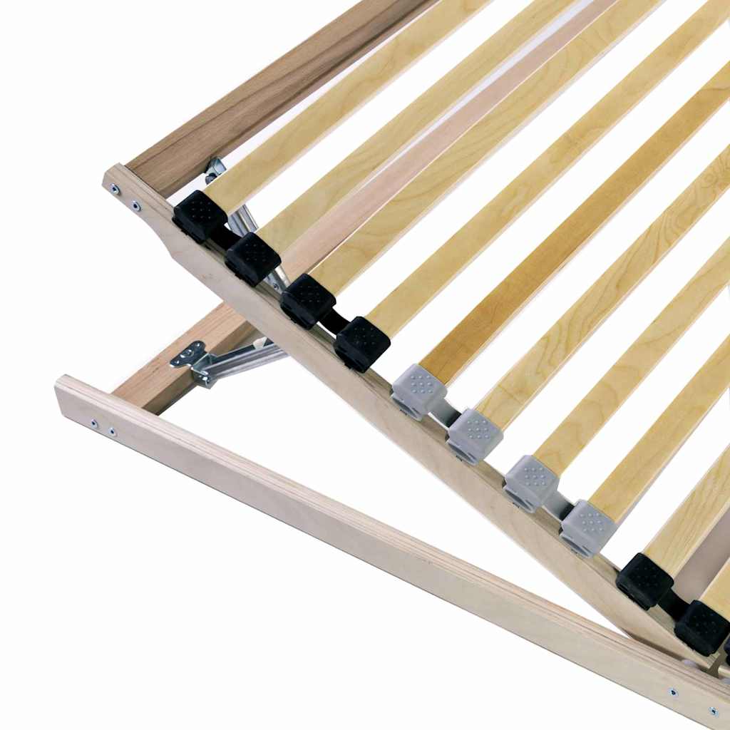 Base a doghe Marrone 140 x 190 cm Legno massello di faggio - homemem39