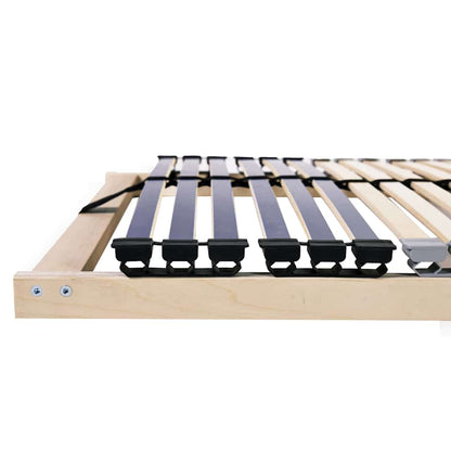 Base a doghe Marrone 90 x 190 cm Legno massello di faggio - homemem39