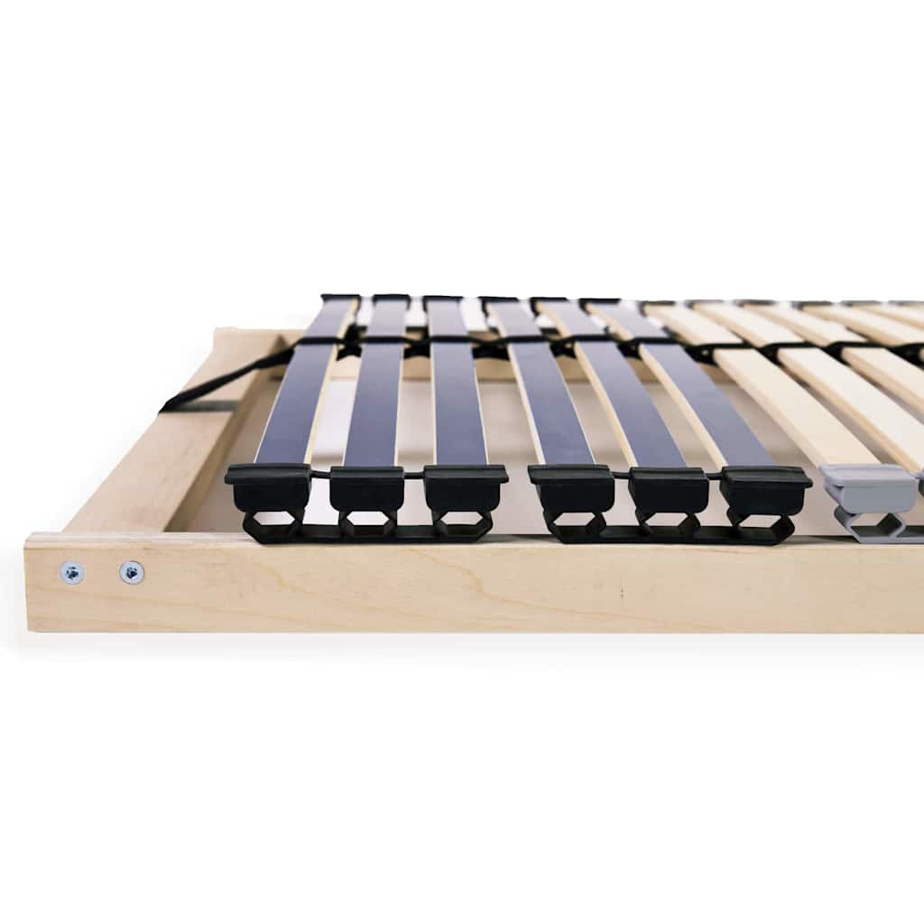 Base a doghe Marrone 90 x 190 cm Legno massello di faggio
