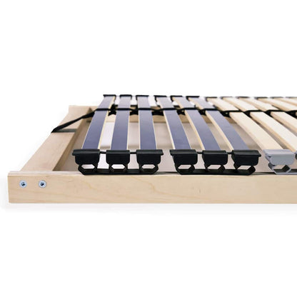 Base a doghe Marrone 90 x 190 cm Legno massello di faggio