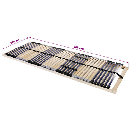 Base a doghe Marrone 90 x 190 cm Legno massello di faggio