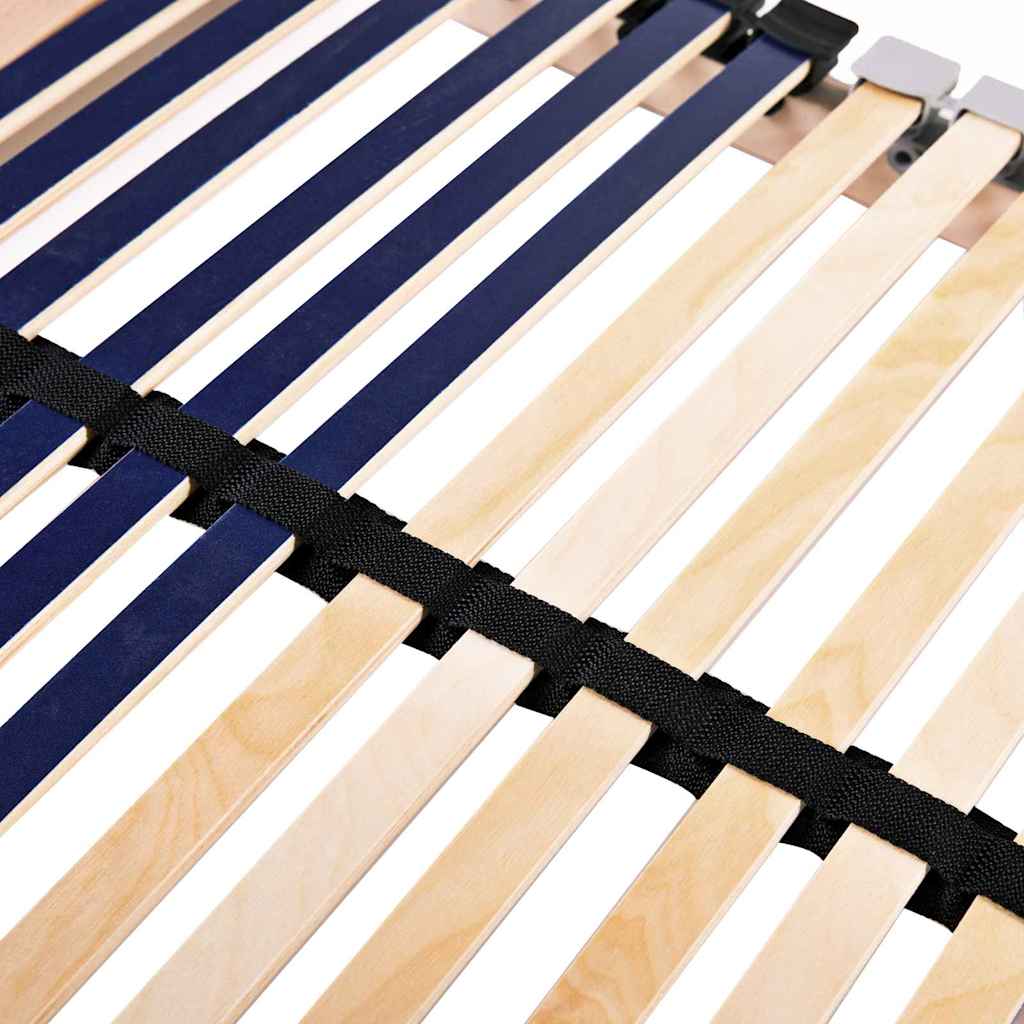 Base a doghe Marrone 140 x 190 cm Legno massello di faggio - homemem39