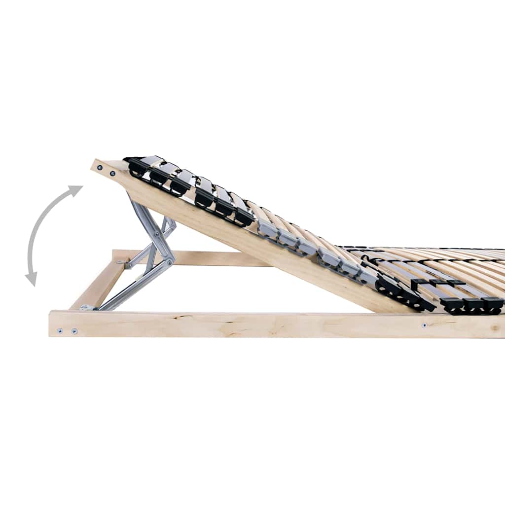 Base a doghe Marrone 80 x 190 cm Legno massello di faggio