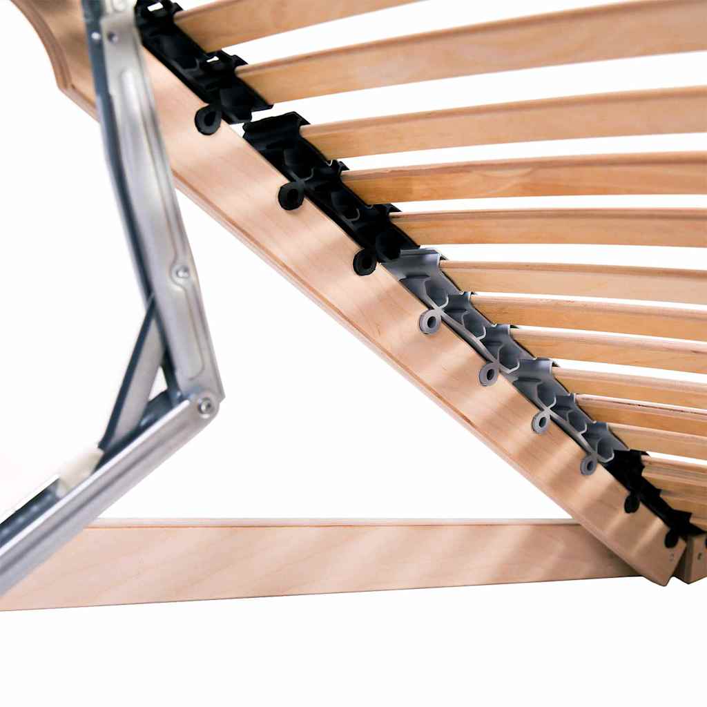 Base a doghe Marrone 70 x 190 cm Legno massello di faggio - homemem39