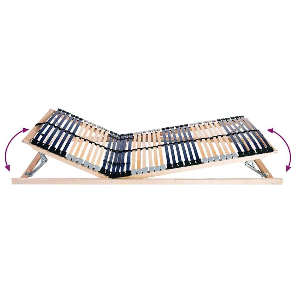 Base a doghe Marrone 80 x 190 cm Legno massello di faggio