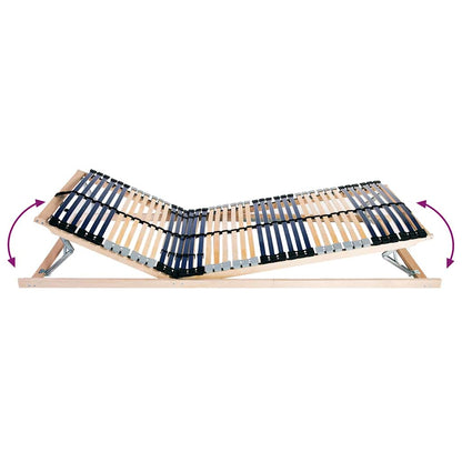 Base a doghe Marrone 80 x 190 cm Legno massello di faggio