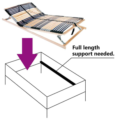Base a doghe Marrone 120 x 190 cm Legno massello di faggio - homemem39