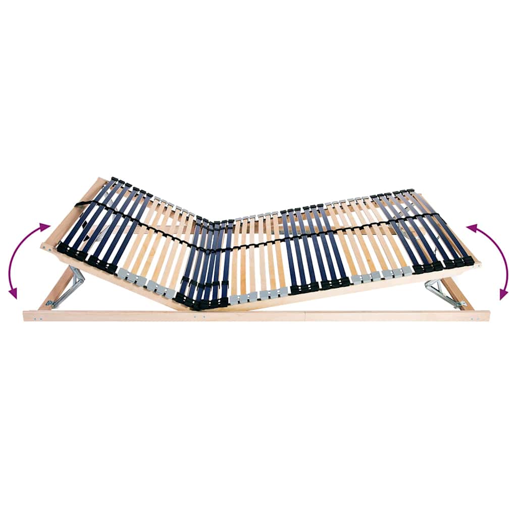 Base a doghe Marrone 140 x 190 cm Legno massello di faggio