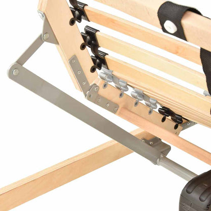 Base a doghe Marrone 70 x 190 cm Legno massello di faggio