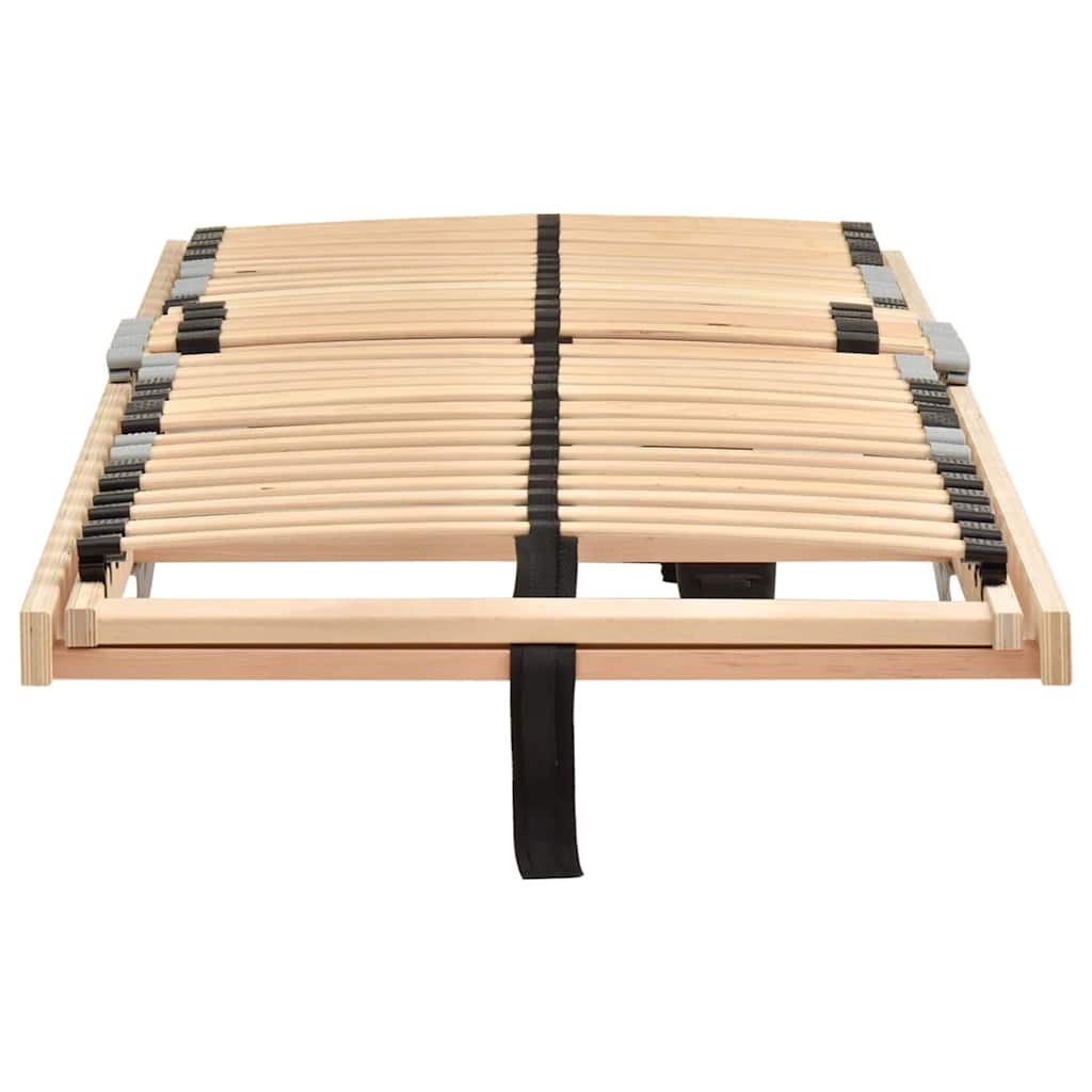 Base a doghe Marrone 90 x 190 cm Legno massello di faggio