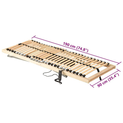 Base a doghe Marrone 90 x 190 cm Legno massello di faggio | homemem39