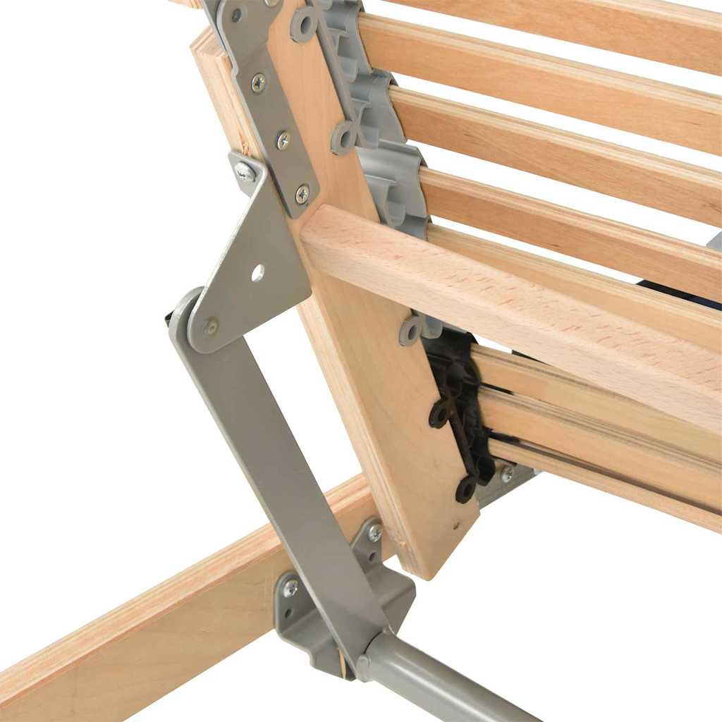 Base a doghe Marrone 80 x 190 cm Legno massello di faggio