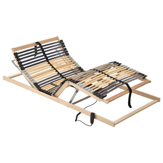Base a doghe Marrone 80 x 190 cm Legno massello di faggio