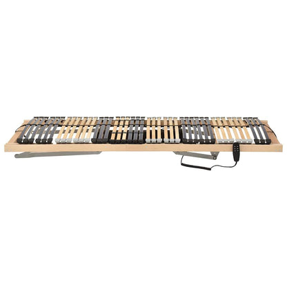 Base a doghe Marrone 80 x 190 cm Legno massello di faggio