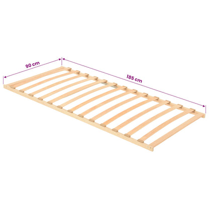 Base a doghe Marrone 90 x 190 cm Legno massello di faggio