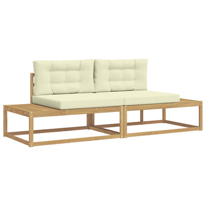Set di divani da esterno Bianco 230,5 x 83 x 73 cm Poliestere | homemem39