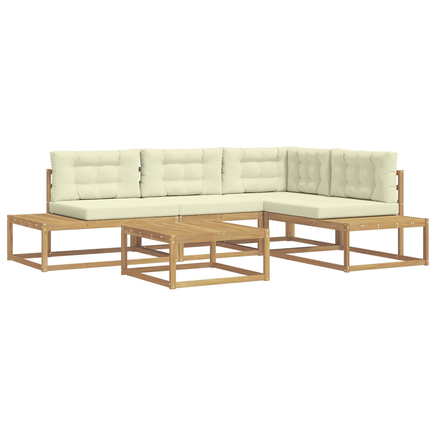 Set di divani da esterno Bianco 79 x 79 x 37 cm Poliestere | homemem39