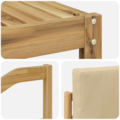 Set di divani da esterno 5 pz Bianco e Beige | homemem39