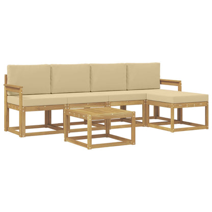 Set di divani da esterno 6 pz Bianco e Beige | homemem39