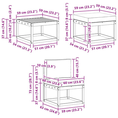 Set di divani da esterno 6 pz Bianco e Beige | homemem39