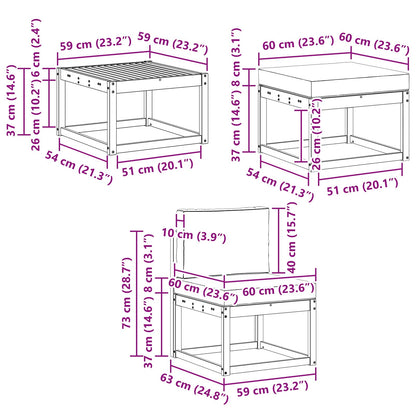 Set di divani da esterno 6 pz Bianco e Beige | homemem39
