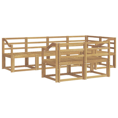 Set di divani da esterno 7 pz Bianco Legno di Acacia Massello | homemem39