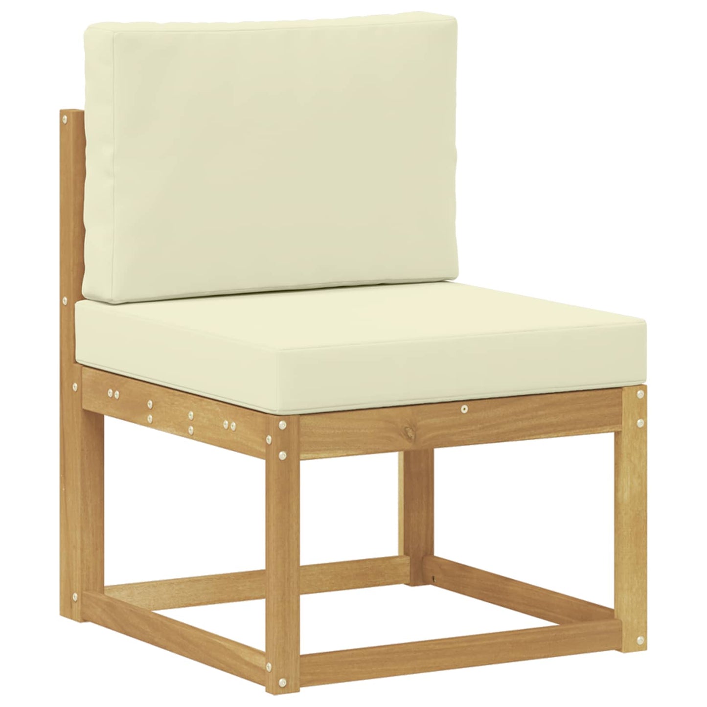 Set di divani da esterno 7 pz Bianco e Crema