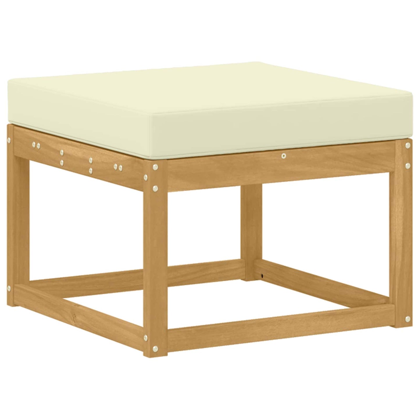 Set di divani da esterno 7 pz Bianco e Crema