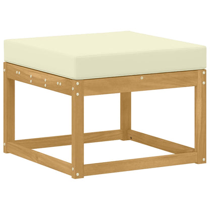 Set di divani da esterno 7 pz Bianco e Crema