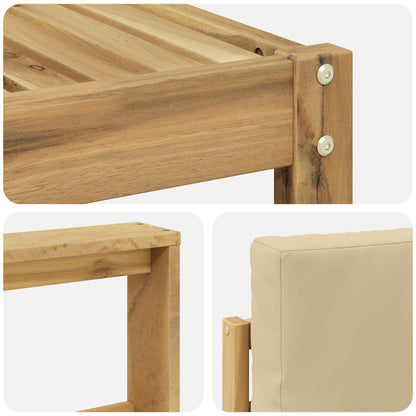 Set di divani da esterno 9 pz Bianco e Beige | homemem39
