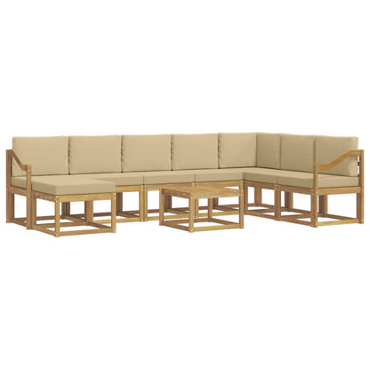 Set di divani da esterno 9 pz Bianco e Beige | homemem39