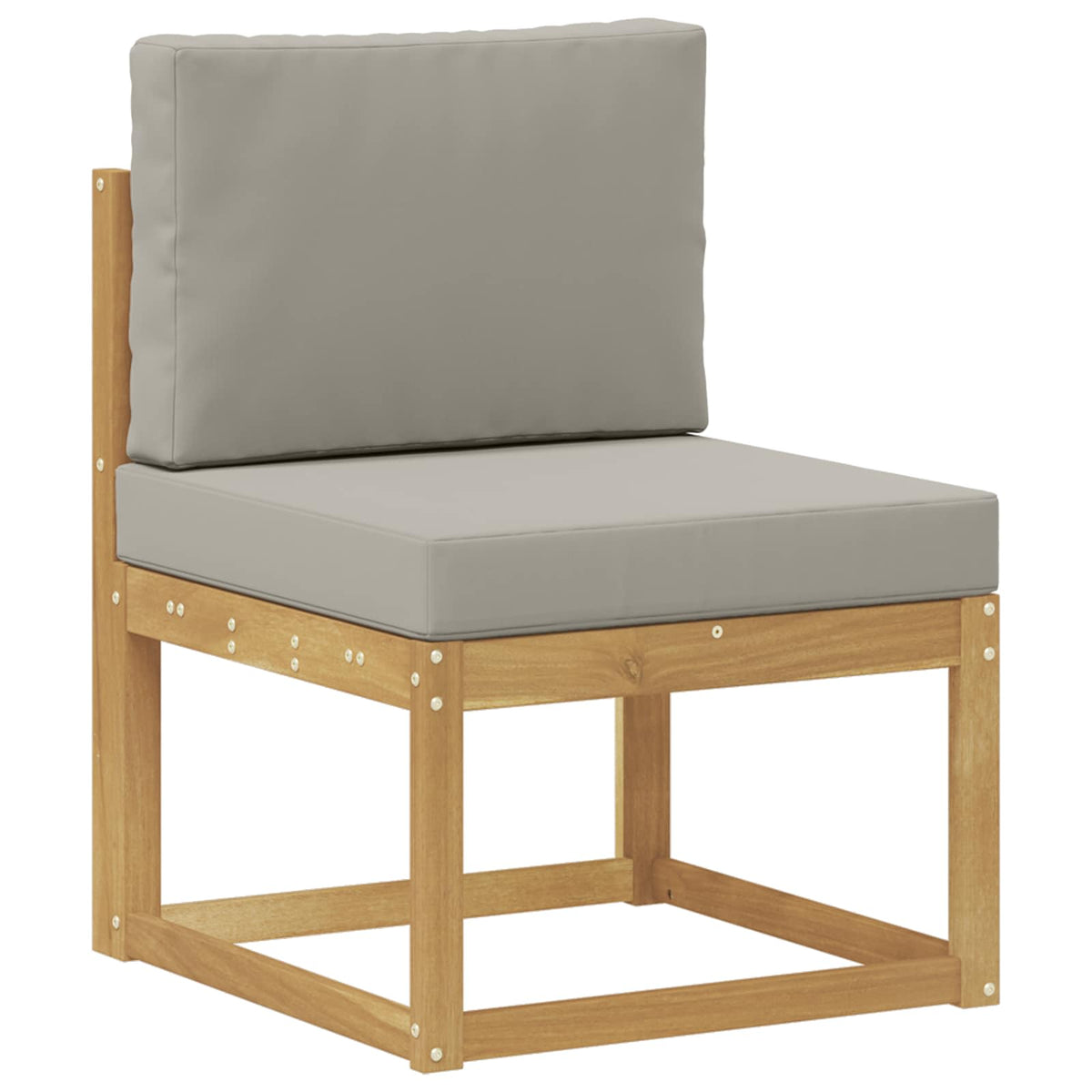 Set di divani da esterno 4 Pezzo Bianco e Grigio Chiaro - homemem39