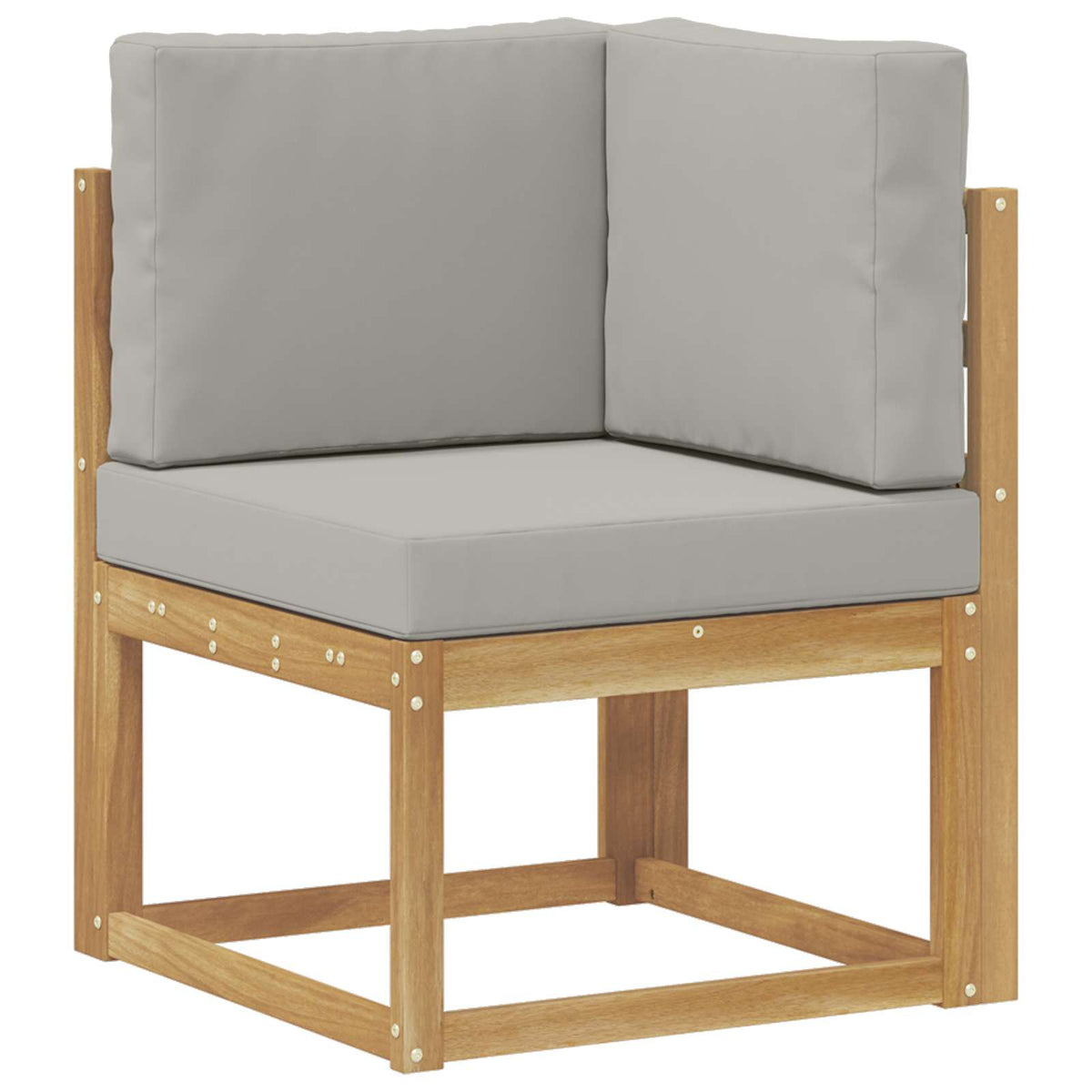 Set di divani da esterno 4 Pezzo Bianco e Grigio Chiaro - homemem39