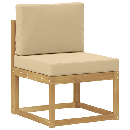Set di divani da esterno 4 Pezzo Bianco e Beige Poliestere - homemem39