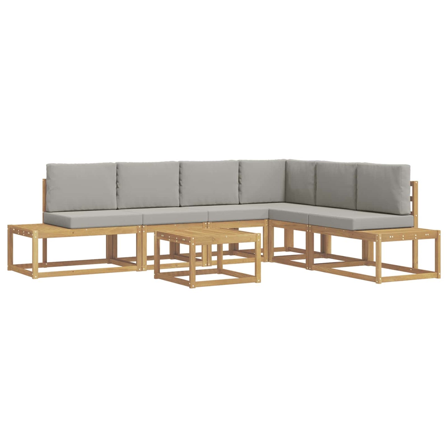 Set di divani da esterno con cuscino 7 Pezzo Bianco | homemem39