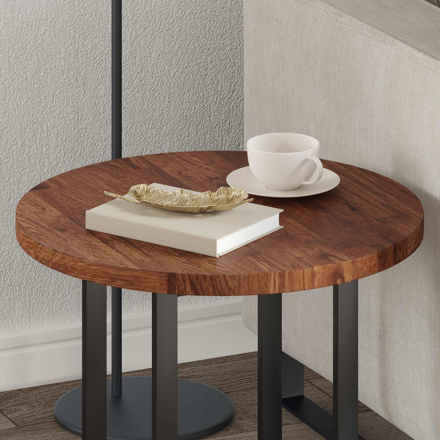 Piano del tavolo Marrone Chiaro Ø 50 x 2,5 cm | homemem39