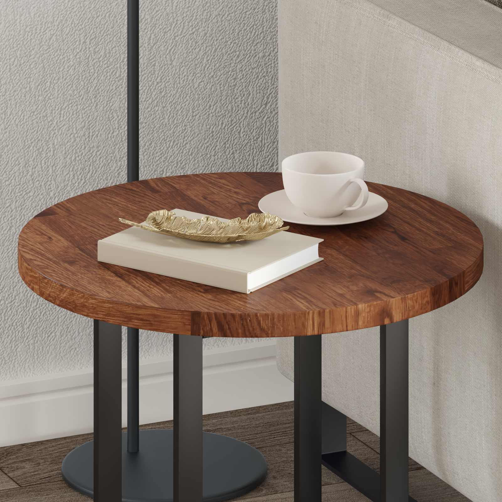 Piano del tavolo Marrone Chiaro Ø 50 x 2,5 cm | homemem39