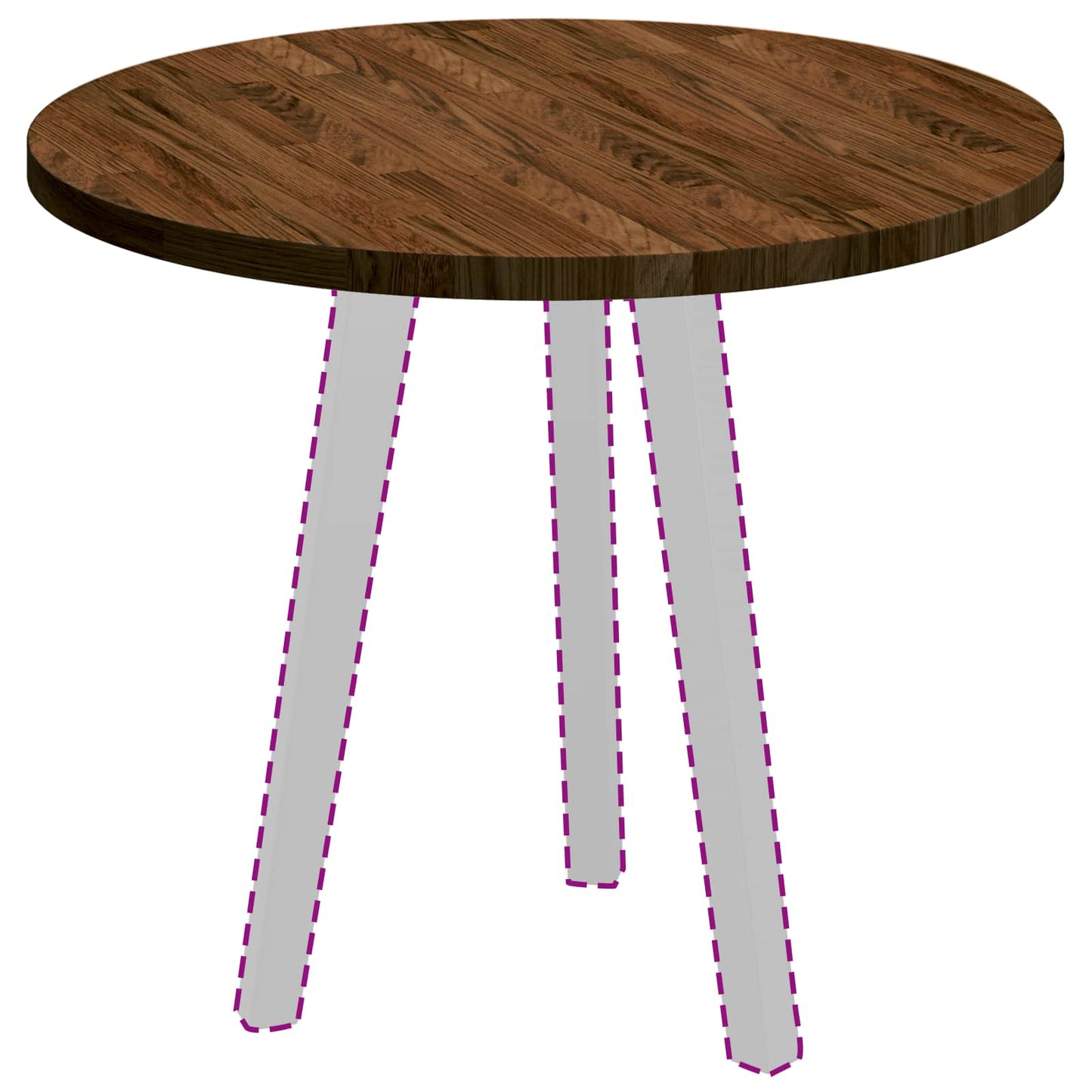 Piano del tavolo Marrone Scuro Ø 60 x 2,5 cm | homemem39